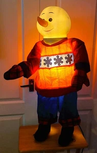 Vintage große 36" (3ft) Weihnachten beleuchtet Blasform Schneemann Weihnachtsfigur - Bild 1 von 11