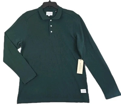 Five Four Los Angeles ~ Para hombres Talla M ~ Polo Verde Manga Larga 100% Algodón Nuevo con Etiquetas Foto 1 de 4