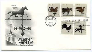 4613-17 45c Weather Vanes, on one ArtCraft, FDC - Picture 1 of 1