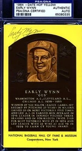 Early Wynn Signed Psa/dna Gold Hof Plaque Certified Autograph - Picture 1 of 1