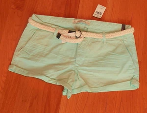 NWT Abercrombie & Fitch Daphne low Rise Shorts size 10 Mint by Hollister - Picture 1 of 1