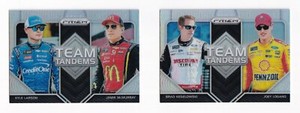 2018 Panini PRIZM TEAM TANDEMS PRIZM PARALLEL #TT-5 Kyle Larson/J McMurray BV$6!