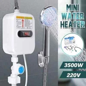Mini Scaldabagno Elettrico Istantaneo 3500W Con Soffione Doccia Acqua Calda - Foto 1 di 3