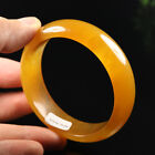 Bracelet bracelet 60 mm certifié Grade A 100 % naturel jaune marron glacé jade 76856
