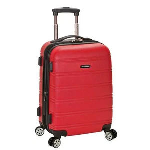 Rockland Melbourne 20-inch Expandable ABS Carry on Luggage Dark Red - Picture 1 of 4
