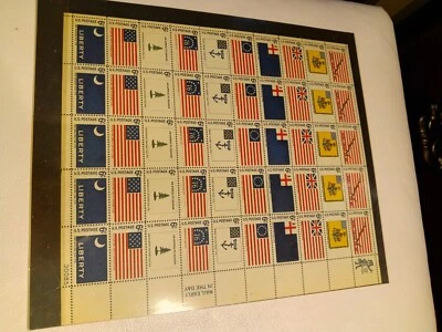 Scott #1345-54, MNH, FDC, 6c, Full sheet of 50, Historic Flag Series - Image 1 of 2