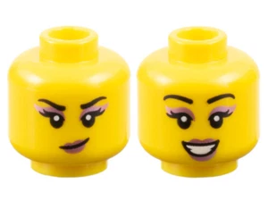 LEGO® Part 3626pb3432 - Minifigure, Head Dual Sided Female - Bild 1 von 1