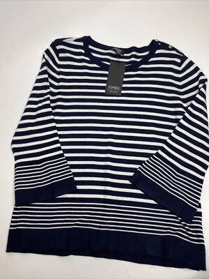 Suéter para mujer Jones New York Signature viscosa/nylon a rayas •Talla S *NUEVO CON ETIQUETAS Foto 1 de 4