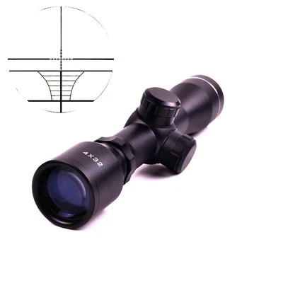 Optics 4x32 Reticle Sight Rifle Scope Compact with 11/20mm Rail Ring Mounts - Image 1 of 4