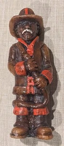 Fireman Figural Candle 1984 Firefighter Rescue Hose Chief 7" Fire Man - Picture 1 of 6