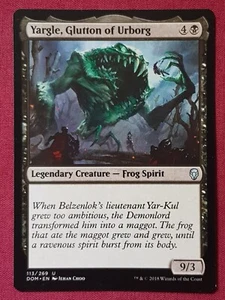 Magic The Gathering DOMINARIA YARGLE GLUTTON OF URBORG black card MTG - Picture 1 of 2