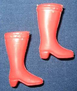1970's TOPPER Style DOLL PAIR OF RED BOOTS - Picture 1 of 1