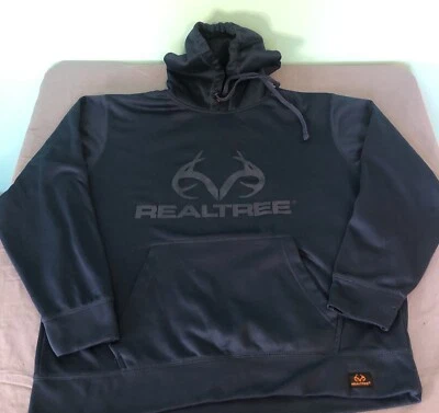 Sudadera con capucha RealTree azul marino con logotipo de ciervo para hombre talla L l sólida Foto 1 de 4