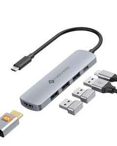 USB C Hub 4K HDMI Adapter for MacBook Pro/Air USB C Multiport Adapter with 10... - Picture 1 of 8