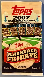 2007 Topps Baseball Flashback Fridays Starter Set Pack Sealed - Cards #1-5 ⚾