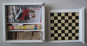 Spiele Box Set 5 in 1 Schach Backgammon Domino Mikado Kartenspiel Sammlung - Bild 1 von 4