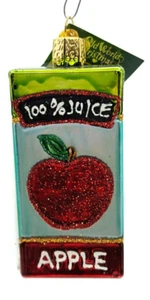 Old World Christmas Apple Juice Box Christmas Holiday Tree Ornament OWC 2019 - Picture 1 of 9