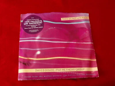 DAVID BOWIE~PAT METHENY GROUP~ THIS IS NOT AMERICA~ WITH RARE  HYPE STICKER POP - Image 1 of 2