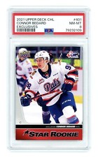 2021-22 Upper Deck CHL CONNOR BEDARD #67/100 Exclusives Star Rookie RC PSA 8