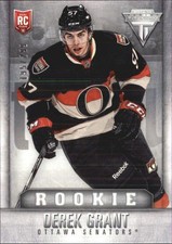 2013-14 Panini Titanium Retail Senators Hockey Card #138 Derek Grant Rookie /299