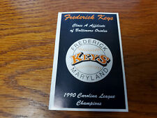 RS20 Frederick Keys 1990 Minor Baseball Pocket Schedule - Budweiser