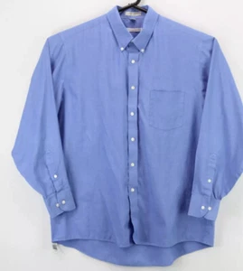 Geoffrey Beene Mens Button Down LS Collared Shirt Size 17 34/35 Blue - Picture 1 of 10