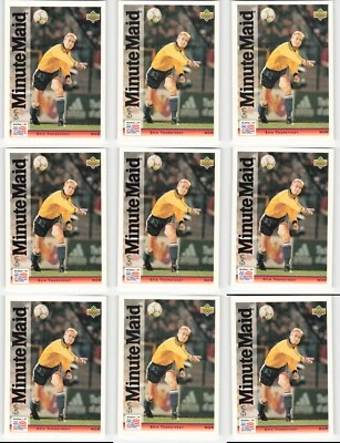 (9) 1994 Upper Deck World Cup Minute Maid - Erik Thorstvedt Lot Soccer Cards - Image 1 of 4