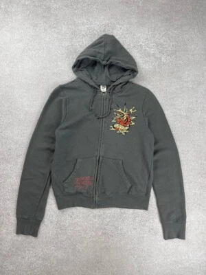Sudadera con capucha vintage Ed Hardy de Christian Audigier para mujer talla M Foto 1 de 4