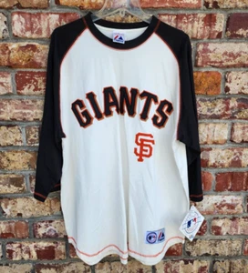 vtg majestic san francisco giants men XL t shirt patch NWT genuine merch *read* - Picture 1 of 23