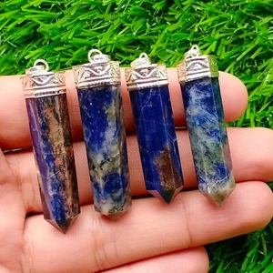 Natural Sodalite Pendant Pencil 20X10 To 40X15mm Approx Gemstone Sodalite Rough - Picture 1 of 6