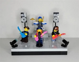 LEGO® Rock Band 4 NEW Minifigures w/Concert Stage Drum Set Speakers Intruments - Picture 1 of 24