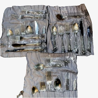 NEW Vintage Wallace and Company Sterling Silver 26 Pc Silverware Set Victorian - Image 1 of 4