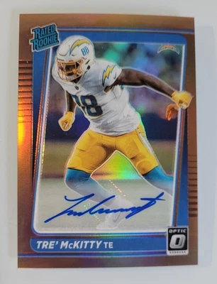 2021 Donruss Optic #284 Tre' McKitty Rated Rookies Autographs Bronze - Image 1 of 2