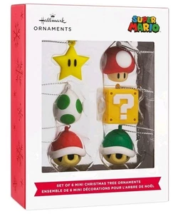 Nintendo Super Mario Mini Hallmark Christmas Ornaments 6er Set - 1" Figuren Neu - Bild 1 von 5