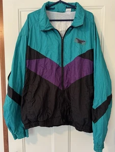 Vintage Esprit by Campus 90s Full Zip Nylon Windbreaker Jacket XL Or 2Xl Retro - Picture 1 of 7