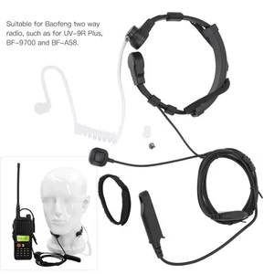 Throat Earpiece Headset Air Acoustic Tube Throat Vibration PTT Mic Headset DO - Zdjęcie 1 z 12