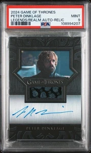 Game of Thrones Legends of the Realm Relic Autograph Peter Dinklage PSA 9 Mint - Picture 1 of 2