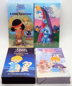 PRECIOUS MOMENTS VHS Little Sparrow SIMON THE LAMB Timmy's Gift SPECIAL DELIVERY - Picture 1 of 17