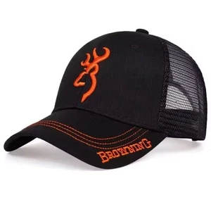 Browning Baseball Cap Shooting Hunting - Black/Orange (Brand New) - Picture 1 of 2
