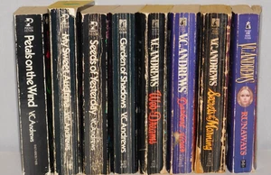 VTG VC V.C. ANDREWS LOT 8 BOOKS 7 KEYHOLE PETALS IN THE WIND AUDRINA RUNAWAYS - Picture 1 of 7