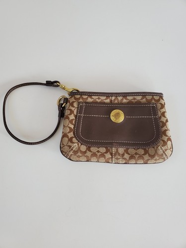 Bracciale Coach Signature kaki e marrone cioccolato donna