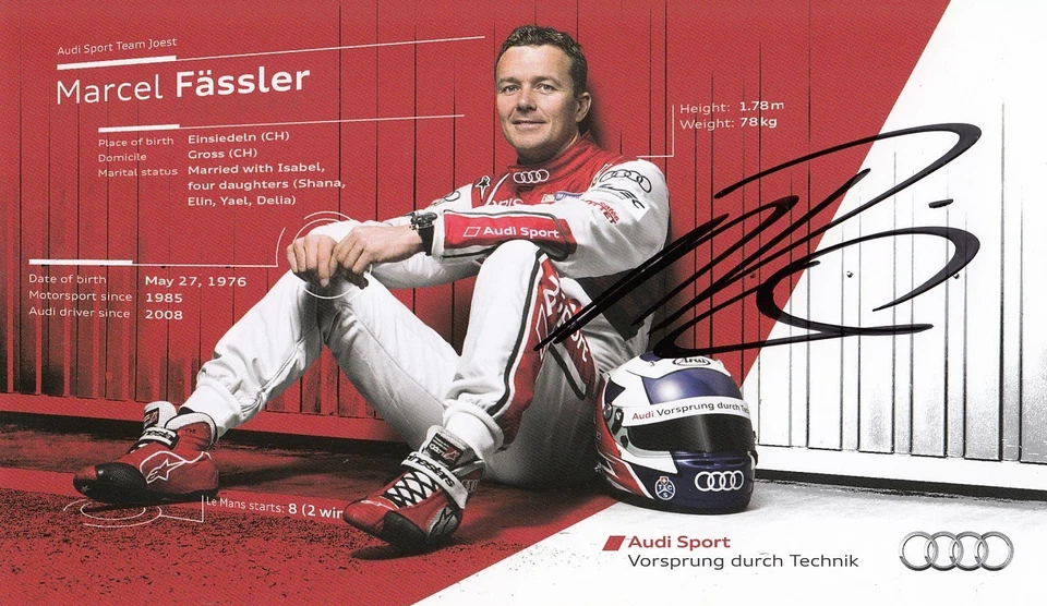 Autogrammkarte "Marcel Fässler" - FIA WEC 2014 - Bild 1 von 1