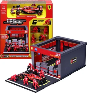 BBurago Ferrari SF24 #55 C. Sainz Pit Stop Diorama – 18-36862 – Scala 1:43 - Foto 1 di 3