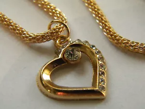 Anhänger Kette Halskette Stein ? Design Alt Gold Farbig Mittelalter Schmuck Herz - Bild 1 von 8