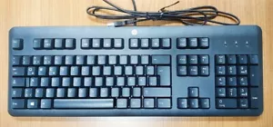 HP 672647-043 keyboard USB QWERTZ German Black - Picture 1 of 2