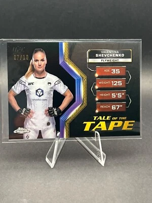 2024 Topps Chrome UFC Valentina Shevchenko BLACK Tale of the Tape /10 - Image 1 of 3