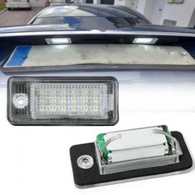 LED License Plate Light For Audi A3 A4 S3 S4 A6 S6 Q7 RS4 CANBUS Error Free 2x - Image 1 of 4