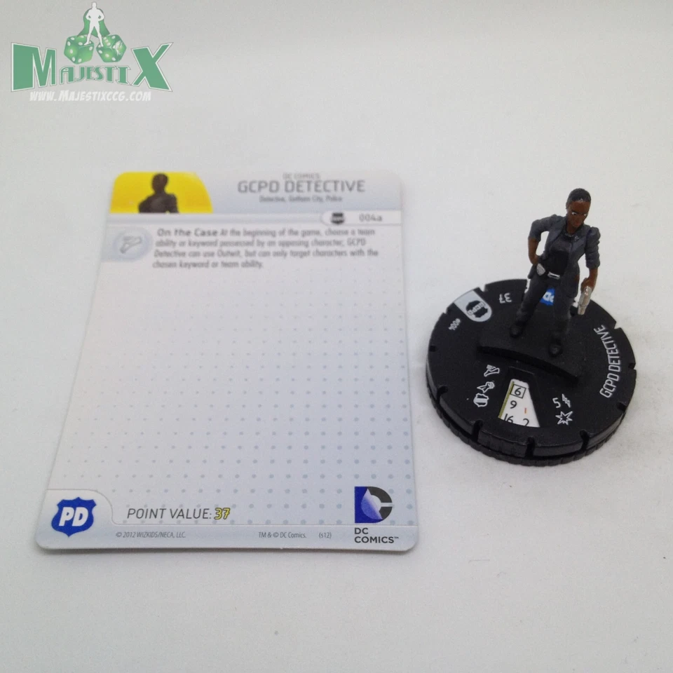 Heroclix Batman: Streets of Gotham набор GCPD детектив #004 общая фигурка с картой! - Изображение 1 из 1