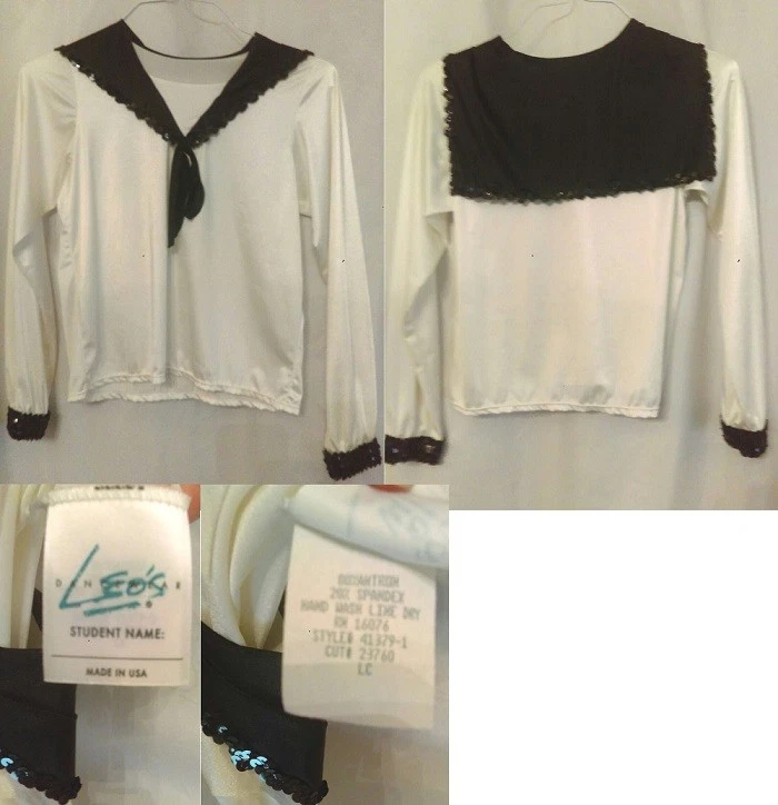 SAILOR Dance Show Patinaje sobre Hielo Disfraz Disfraz Halloween Top + Pantalones Niño 8 10 Foto 1 de 1