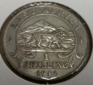 1941 chelín de plata británico de África oriental - Imagen 1 de 4